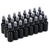 YONKAN 2oz Glass Spray Bottle, Fine Mist Boston Glass Bottles with Black Fine Mist Sprayer Small Clear Bottles for Essential Oils, Bath, Beauty, Hair & Cleaning, UV Black, Pack of 24 view 1