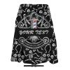 Custom Barber Cape Hairdresser Cape, Add Your Text Personalized Skull Salon Haircut Salon Cape for Men, Customized Hair Cutting Cape for Home Salon Barbershop view 1