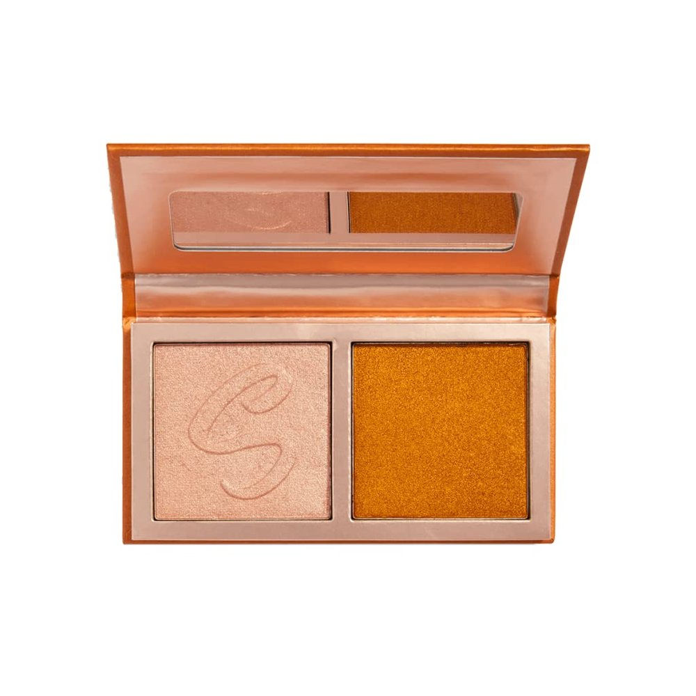 REVOLUTION Soph X Face Duo Highlighting Palette honey glaze