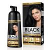 COSMTEK Black Dye Shampoo for Permanent Hair Color - Men&Women, Gray Coverage, Beard & Treated Hair, 3-In-1, 30 Days/500ml/Ammonia-Free/Natural Herbal view 1