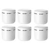 6 Pack Plastic Empty Cosmetic Containers with Lid, Portable 8 Oz 250ml Refillable Make-up Face Cream Jars Case for Body Scrub Mask Lotion Storage Pot (White) view 1