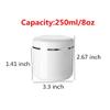 6 Pack Plastic Empty Cosmetic Containers with Lid, Portable 8 Oz 250ml Refillable Make-up Face Cream Jars Case for Body Scrub Mask Lotion Storage Pot (White) view 2
