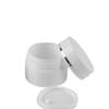 6 Pack Plastic Empty Cosmetic Containers with Lid, Portable 8 Oz 250ml Refillable Make-up Face Cream Jars Case for Body Scrub Mask Lotion Storage Pot (White) view 3