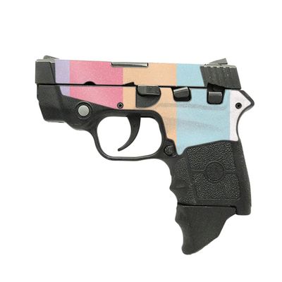 MightySkins Glossy Glitter Skin Compatible with Smith & Wesson M&P Bodyguard 380 (Green or No Laser) - Peaches and Cream | Protective High-Gloss Glitter Finish | Easy to Apply | Made in The USA