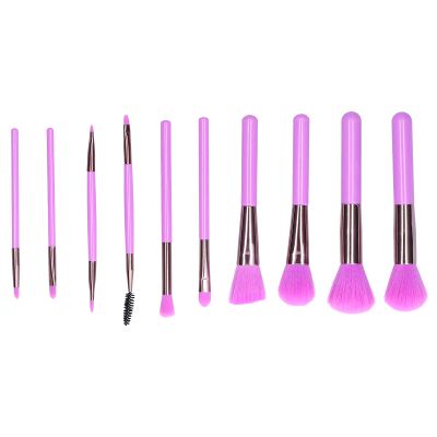 10Pcs Portable Makeup Brushes Cosmetic Brush Set Eyeshadow Blusher Powder Brush Set Beginner Cosmetic Brush Set Makeup Tool(Purple)