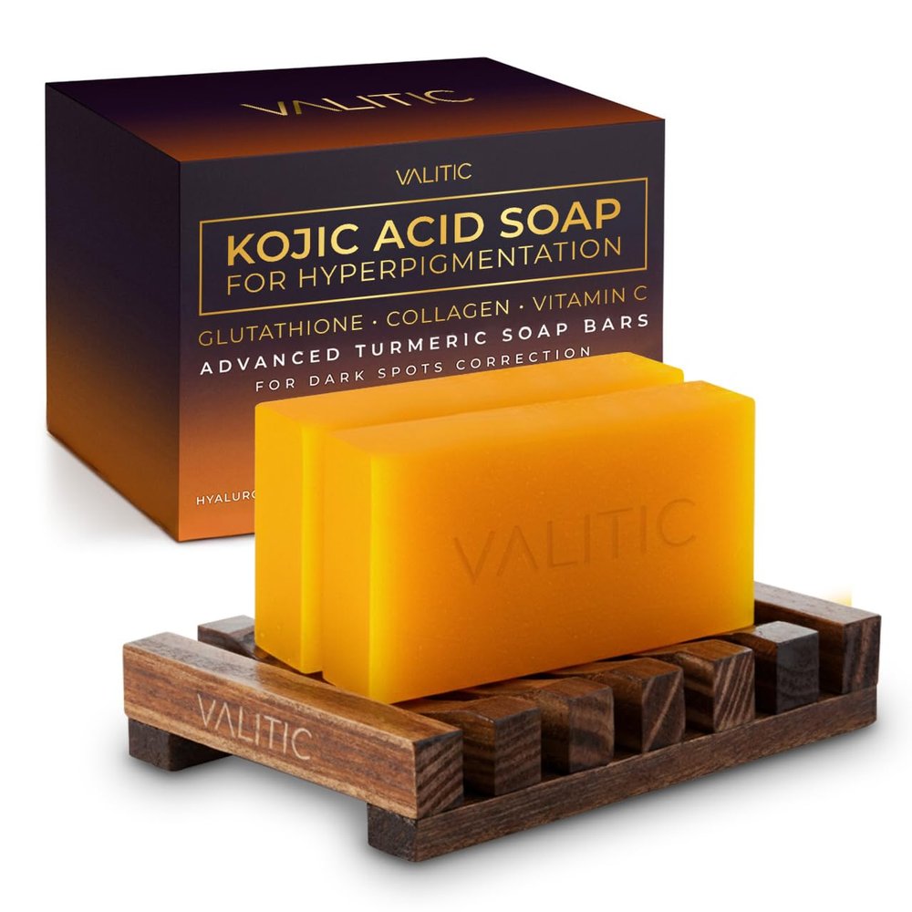 VALITIC Kojic Acid Soap for Hyperpigmentation with Turmeric 2 Pack