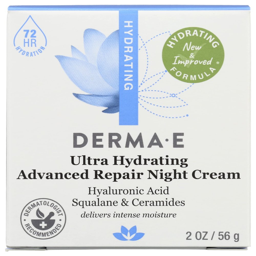 Derma E Ultra Hydrating Advanced Repair Night Cream, Dermatologist Tested, 2 Ounce (Pack Of 1)