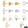 140x Hair Braiding Beads,Hoops, Accessories Classic Hair Braid Rings Cuffs Set for Bracelet Hair Decorations view 2