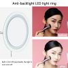 HUHJYUGE Wall Mounted Makeup Mirror 3X Magnification with Light, 9 Inch Round Single Side Vanity Mirror, Retractable Rotation Cosmetic Mirror for Bathroom, Shaving Mirror (Charging 3X) view 3