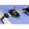 Professional Aluminum Makeup Train Case  Lockable Cosmetic Organizer with 2 Extendable Trays & Deep Bottom Storage. Portable Hard Shell Travel Storage for Nail Art & Jewelry. Ribbed Lavender Purple view 4