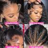 Juvid 13x6 Lace Front Wig Human Hair HD Transparent Lace Frontal Deep Curly Human Hair Wig 200% Density, Pre Plucked with Baby Hair Glueless Natural Black Virgin Hair Wig for Black Women 20inch view 2
