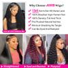 Juvid 13x6 Lace Front Wig Human Hair HD Transparent Lace Frontal Deep Curly Human Hair Wig 200% Density, Pre Plucked with Baby Hair Glueless Natural Black Virgin Hair Wig for Black Women 20inch view 3