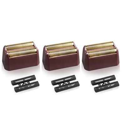 3 Pack Professional 5 Star Series Finale Shaver Replacement Foil and Cutter Bar Assembly Compatible with wahl Shaver Foil 7031-100, 7043-100 Super Close Shaving Replacement HeadsRed