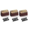 3 Pack Professional 5 Star Series Finale Shaver Replacement Foil and Cutter Bar Assembly Compatible with wahl Shaver Foil 7031-100, 7043-100 Super Close Shaving Replacement HeadsRed view 1