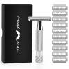 CHARMMAN Classic Double Edge Safety Shaving Razor, Pure Copper Handle,1 Razor + 10 pcs Super Stainless Steel Blades view 2