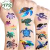 Turtle Temporary Tattoos,20 Sheets 172 Pieces Turtle Themed Tattoos Stickers Party Decoration Supplies favors Body Art for Kids Adults view 1