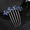 JLEivvi 1PCS Bride Wedding Hair Comb Navy Blue exquisite Rhinestone Bridal Hair Comb Pearl Wedding Hair Accessoriesfor Women and Girls view 3