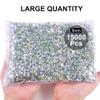 Blinginbox 15000pcs Flatback Rhinestones,Resin Non Hotfix Rhinestones Large Quantity Wholesale for Crafts DIY Creative Design,Clothes,Makeup,Nail Art (5mm=0.2", Crystal AB) view 4