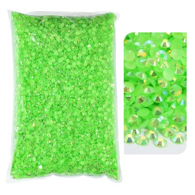 Blinginbox 15000pcs Flatback Rhinestones,Resin Non Hotfix Rhinestones Large Quantity Wholesale for Crafts DIY Creative Design,Clothes,Makeup,Nail Art (5mm=0.2", Lt.Peridot AB)