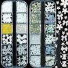 qiipii 2400pcs 3D Nail Art Kit Flower Nail Charms Resin Butterfly Bear Bow Charms White/Aurora Rose Golden Silver Metal Caviar Beads Half Pearls Rhinestones for Acrylic Nails Face Eyes Makeup Crafts view 1