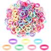 300Pcs Cotton Hair Accessories for Toddlers, Girls and Kids - Seamless Multicolor Summer Hair Ties view 1