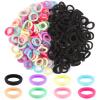 200Pcs Multicolor Baby Hair Ties, 2cm Seamless Cotton Toddler Hair Elastics and Accessories for Kids Girls view 1