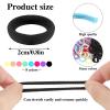 200Pcs Multicolor Baby Hair Ties, 2cm Seamless Cotton Toddler Hair Elastics and Accessories for Kids Girls view 2