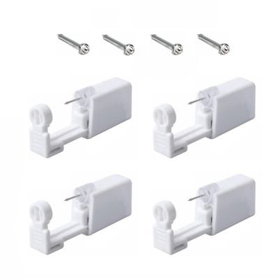 PAPAPI 4-Pack Nose Piercing Kit, Disposable Self Piercing Kit with Built-in Nose Studs (White)
