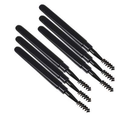 minkissy 6pcs Eyelash Brush Cover Portable Eyelash Applicator Eyebrow Brush for Makeup for Mascara Distribution and Separation Handle and Tube