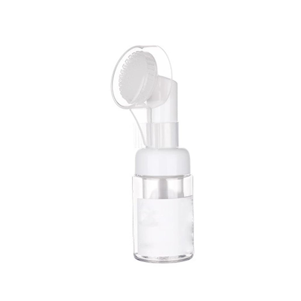 1pc Empty Facial Cleansing Bubble Foam Containers Foaming Soap Dispensers Pump Bottles with Silicone Brush for Liquid Foaming Soap Shampoo(30ml), Facial Brush Super Washing Soda Scalp Massage Brush