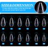 HIOTIOL Medium Almond Nail Tips, 552Pcs Soft Gel Full Cover Nail Tips for Soak off Nail Extensions, Half Matte Clear False Gel Nails for Salons and DIY Nail Art, 12 Sizes view 4