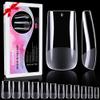 HIOTIOL Medium Square Nail Tips, 552pcs Gel Nail Tips Clear Press on Nails Pre-shape for Full Cover Square Nails French False Nails For Nail Extension Nail Art Home DIY 12 Sizes view 1