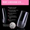HIOTIOL Medium Square Nail Tips, 552pcs Gel Nail Tips Clear Press on Nails Pre-shape for Full Cover Square Nails French False Nails For Nail Extension Nail Art Home DIY 12 Sizes view 3