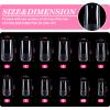 HIOTIOL Medium Square Nail Tips, 552pcs Gel Nail Tips Clear Press on Nails Pre-shape for Full Cover Square Nails French False Nails For Nail Extension Nail Art Home DIY 12 Sizes view 4