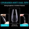 HIOTIOL Medium Coffin Nail Tips, 552pcs Pre-Shape Fake Nails Half Matte Full Cover Acrylic Gel Nail Tips Clear Medium Coffin Press On Nails Home DIY Extension 12 Sizes view 2