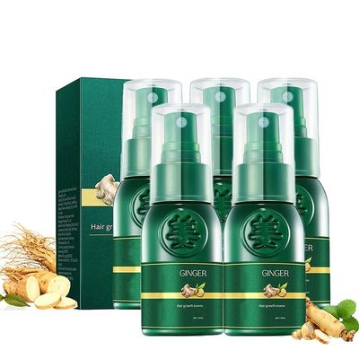 PEEHSS Korean Ginseng Serum Spray, Natural Scent, Clear, Unisex, Adults, Men & Women, Hair Loss, Thinning, Dry Hair, 5 Bottles (30ml Each)