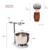 Men's Shaving Brush Set, 3 Pcs Grooming Set of Shaving Brush Stand and Bowl for Wet Shaving view 3