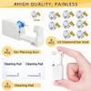 24 Pcs Ear Piercing Kit Disposable Ear Piercing Gun Kit with 8 Pcs Gold-Plated CZ Earrings Stud 8 Pcs Self Piercing Gun and 8 Pcs Cleaning Pads view 2