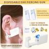 24 Pcs Ear Piercing Kit Disposable Ear Piercing Gun Kit with 8 Pcs Gold-Plated CZ Earrings Stud 8 Pcs Self Piercing Gun and 8 Pcs Cleaning Pads view 3