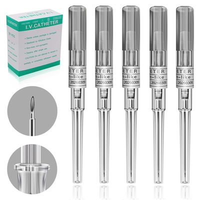 Lyuxzad 16G Catheter Piercing 50Pcs IV Catheter Ear Nose Piercing Hollow for Lip Tongue Cartilage Belly Piercing Kit Piercing Tool