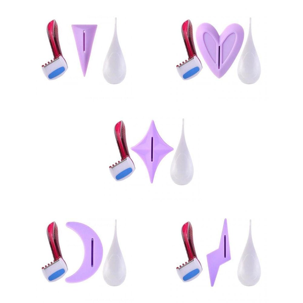 shamjina 5Pcs Portable Bikini Set Privates Shaving Stencil Shaping Tool Women
