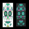 Halloween Day of Dead Face Tattoos, Neon Sugar Skull Tattoo, 6-Sheet Shimmer Designs Glow UV Neon Body Skin Tattoo Stickers for Men Boys Body Art view 3