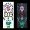 Halloween Day of Dead Face Tattoos, Neon Sugar Skull Tattoo, 6-Sheet Shimmer Designs Glow UV Neon Body Skin Tattoo Stickers for Men Boys Body Art view 4