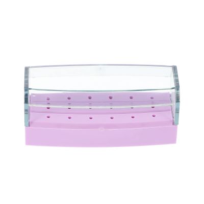 Beaupretty Nail Drill Bits Drill Bits Organizer Manicure Drill Bits Holder Container Display Case Nail Grinding Head Storage Box Holder Stand 18