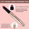 2 in 1 Rose Red Cream Eyeshadow Stick For Eye Makeup Shimmer Eyeshadow Pencil Eyeliner Palette Dark Light Matte Hypoallergenic Waterproof Long Lasting Eye Shadow Multi-Dimensional Eyes Look 06 view 3