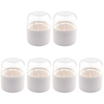 minkissy 6pcs Egg Shape Makeup Container Holder Cosmetics Organizers Makeup Case Portable Beauty Accessory