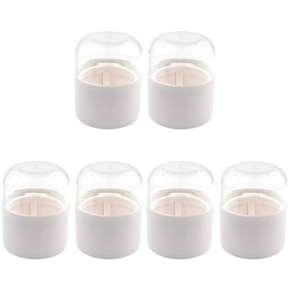 minkissy 6pcs Egg Shape Makeup Container Holder Cosmetics Organizers Makeup Case Portable Beauty Accessory