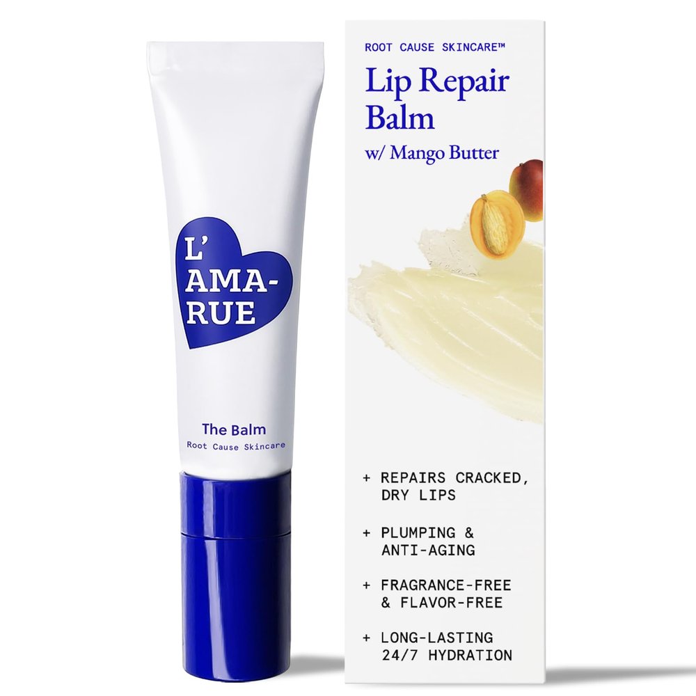 L'AMARUE Lip Repair Balm - 0.33 fl oz: Intensive Repair for Dry, Cracked, Aging Lips | Hydrating, Moisturizing & Soothing | Chapped Lips & Helps in Eczema | Vegan, Fragrance-Free, Soothing Lip Balm