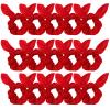Ondder Hair Scrunchies Set - 15 Pcs Cute Bow Scrunchies, Elastic Hair Ties & Ponytail Holders for Women, Girls & Kids - Red view 1