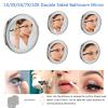 HUHJYUGE Wall Mounted Induction Makeup Mirror, Double Sided 1x/3x/5x/7x/10x Magnifying Bathroom Mirror, 360 Degree Rotation Retractable Folding Arm Shaving Mirror (Antique Copper Concealed 10X) view 4